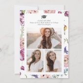 エレガントフローラ卒業写真サンキューカード サンキューカード (裏面)