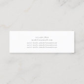 エレガントフローラ卒業写真ネームカード スキニー名刺 (裏面)