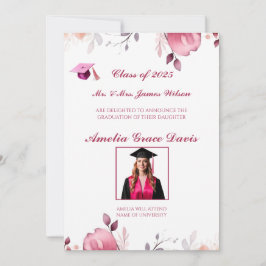 エレガントフローラ卒業発表 招待状