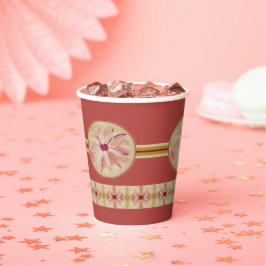 エレガントフローラ及びパタストライプーン 紙コップ