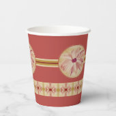 エレガントフローラ及びパタストライプーン 紙コップ (裏面)