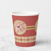エレガントフローラ及びパタストライプーン 紙コップ (正面)