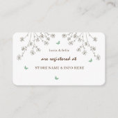 エレガントフローラ及び結婚蝶の登録簿 エンクロージャーカード (正面)