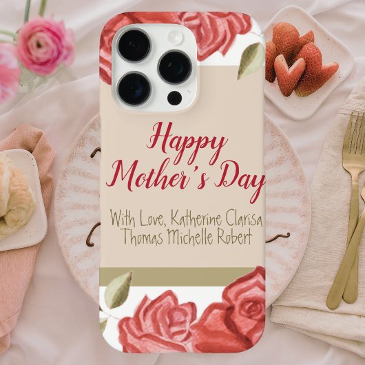 エレガントフローラ可愛モダンい母の日 Case-Mate iPhoneケース