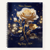 エレガントフローラ名パーソナライズされたノートブック ノートブック (正面)