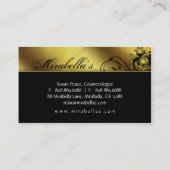 エレガントフローラ名刺サロンスパ金ゴールド 名刺 (裏面)