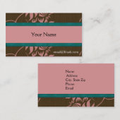 エレガントフローラ名刺テンプレート 名刺 (正面/裏面)