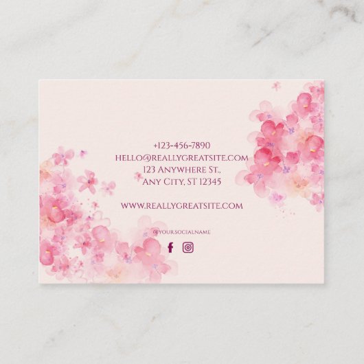 エレガントフローラ名刺デザイン 名刺 (裏面)