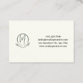 エレガントフローラ名刺 名刺 (裏面)