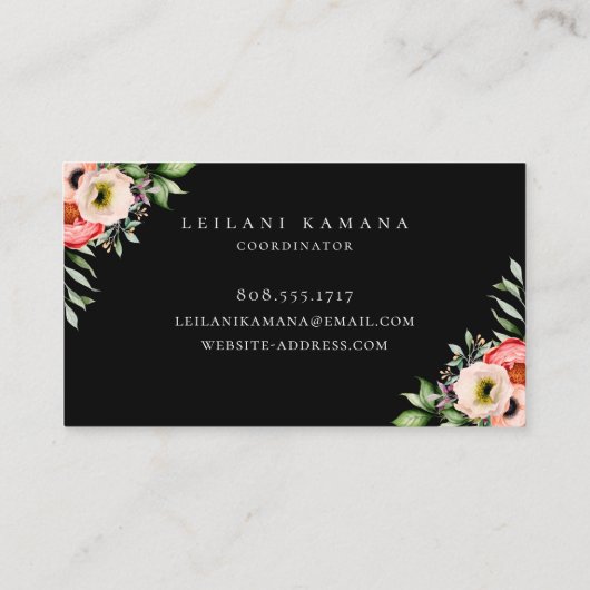 エレガントフローラ名刺 名刺 (裏面)