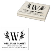 エレガントフローラ名字モノグラム差出人住所 ラバースタンプ (押印)