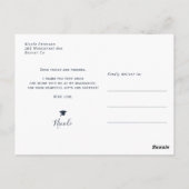 エレガントフローラ大学院写感謝してい ポストカード (裏面)