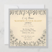 エレガントフローラ女子デイヒストリーお祝い 招待状 (裏面)