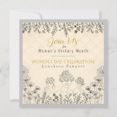 エレガントフローラ女子デイヒストリーお祝い 招待状 (正面)