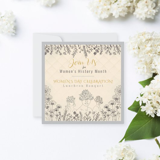 エレガントフローラ女子デイヒストリーお祝い 招待状