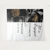 エレガントフローラ婚約パーティの背景 タペストリー (正面(横))