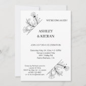 エレガントフローラ婚約パーティ 招待状 (正面)