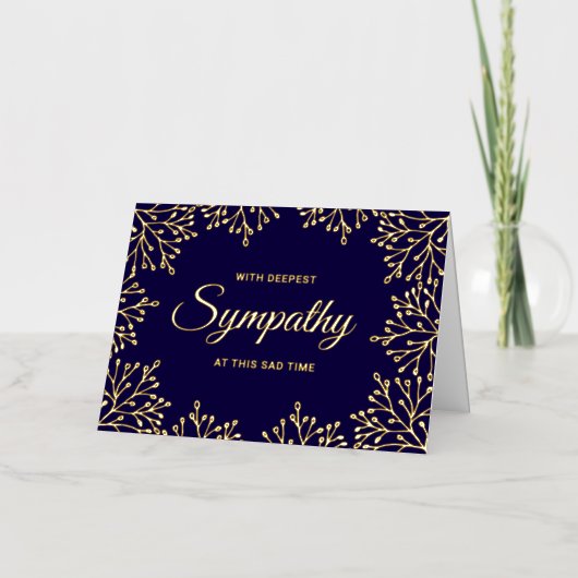 エレガントフローラ実在箔カード 箔グリーティングカード (正面)