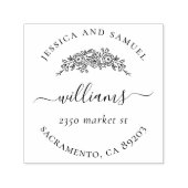 エレガントフローラ対タイポグラフィ差出人住所 セルフインキングスタンプ (デザイン)