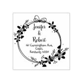 エレガントフローラ差出人住所対 ラバースタンプ (インプリント)