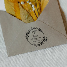 エレガントフローラ差出人住所対 ラバースタンプ