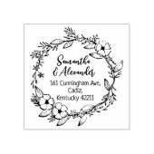 エレガントフローラ差出人住所対 ラバースタンプ (インプリント)