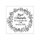 エレガントフローラ差出人住所対 ラバースタンプ (インプリント)