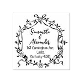 エレガントフローラ差出人住所 ラバースタンプ (インプリント)