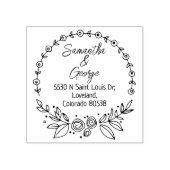 エレガントフローラ差出人住所 ラバースタンプ (インプリント)