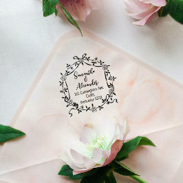 エレガントフローラ差出人住所 ラバースタンプ