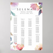 エレガントフローラ座席表デザイン ポスター (正面)