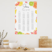 エレガントフローラ座席表デザイン ポスター (キッチン)