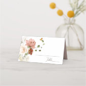 エレガントフローラ庭園の結婚式座席表 プレイスカード (正面)