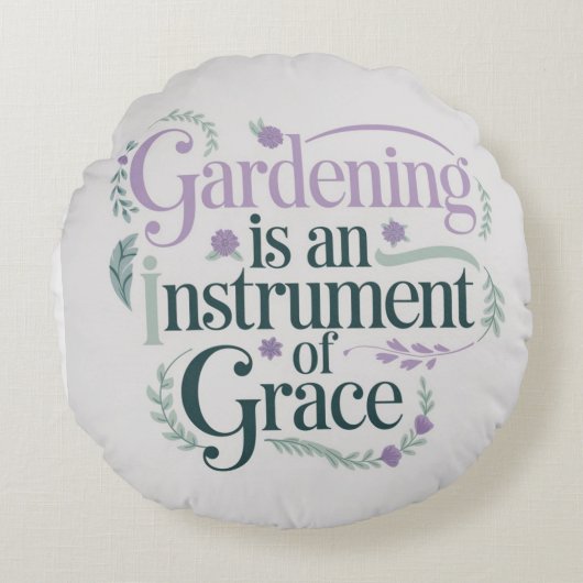 エレガントフローラ庭園愛好家 ラウンドクッション (正面)