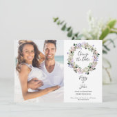 エレガントフローラ延期された写真の日付の変更 招待状 (スタンド正面)