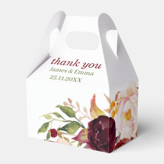 エレガントフローラ式結婚式 フェイバーボックス (裏面サイド)