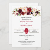 エレガントフローラ式結婚式 招待状 (正面/裏面)