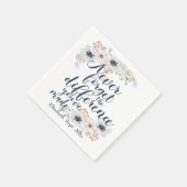 エレガントフローラ忘れ違い スタンダードカクテルナプキン (角)