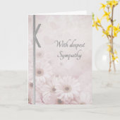 エレガントフローラ悔やみや弔慰 カード (黄色い花)