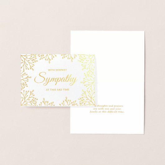 エレガントフローラ悔やみや弔慰 箔カード (ディスプレー)