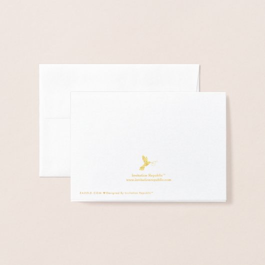 エレガントフローラ悔やみや弔慰 箔カード (裏面封筒付き)