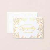 エレガントフローラ悔やみや弔慰 箔カード (封筒付き正面)