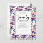 エレガントフローラ手書きスクリプトファミリ懇親会 ポストカード (正面/裏面)