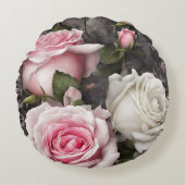 エレガントフローラ抱擁ラウンドピロー ラウンドクッション (正面)