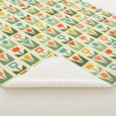 エレガントフローラ抽象芸術春 シェルパブランケット (3/4)