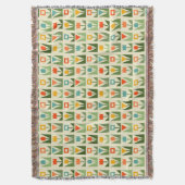 エレガントフローラ抽象芸術春 スローブランケット (正面縦)