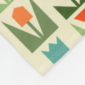 エレガントフローラ抽象芸術春 フリースブランケット (角)