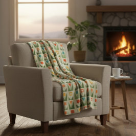 エレガントフローラ抽象芸術春 フリースブランケット