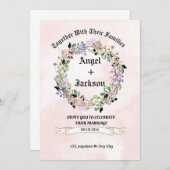 エレガントフローラ招待状 | カスタマイズ結婚可能なI 招待状 (正面/裏面)