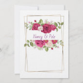 エレガントフローラ招待 招待状 (裏面)